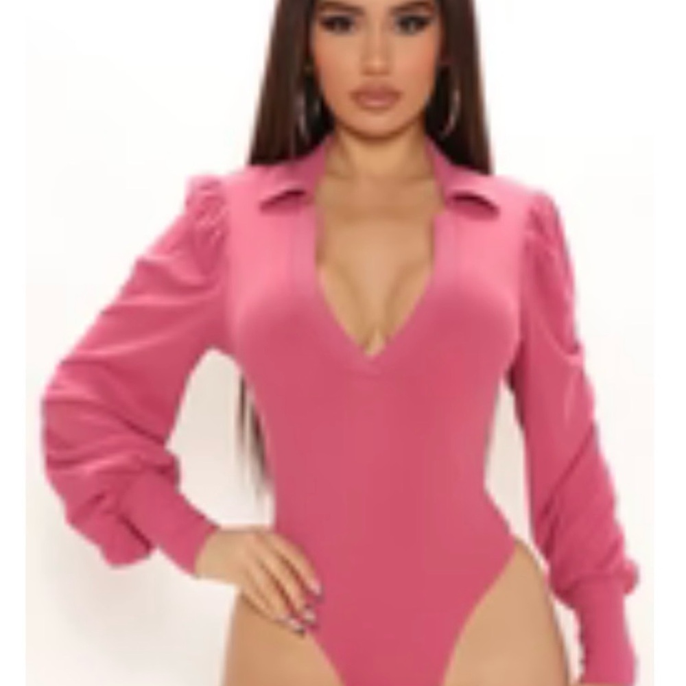 Fashion Nova Deep Pink Bodysuit
